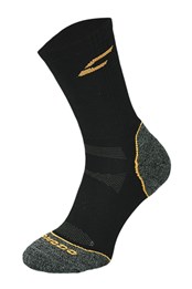 Cushioned Heel & Toe Bamboo Hiking Socks Black/Orange