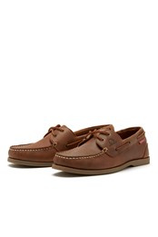 Galley II Mens Leather Boat Shoes Dark Tan