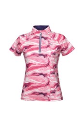 Womens Ruby Marble Short Sleeved Top Pink