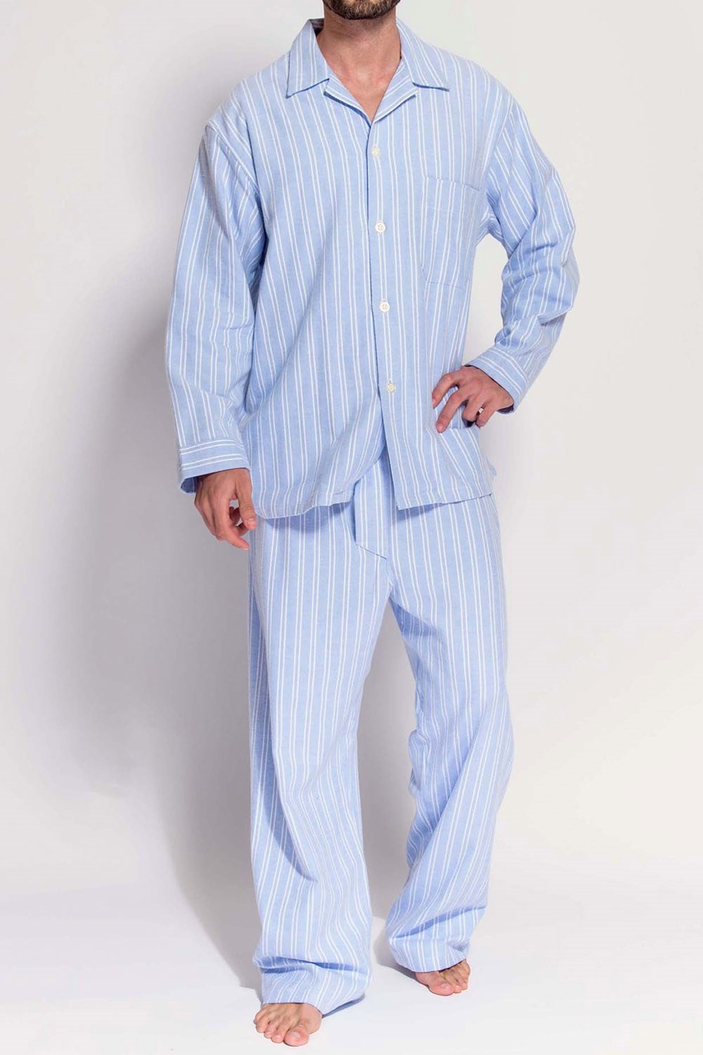 Westwood Stripe Brushed Cotton Pyjama Set -
