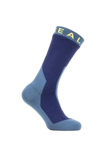 Waterproof Extreme Cold Weather Unisex Mid Socks Navy Blue / Yellow