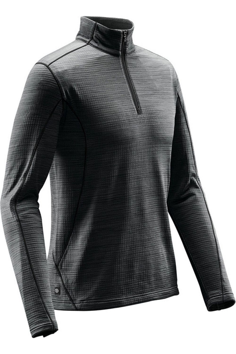 【Bernings sho】black thermal zip polo M Black ファッション 【Bernings sho】black thermal zip polo M