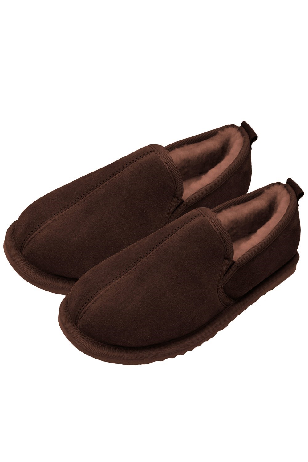 Mens suede slippers on sale with hard soles