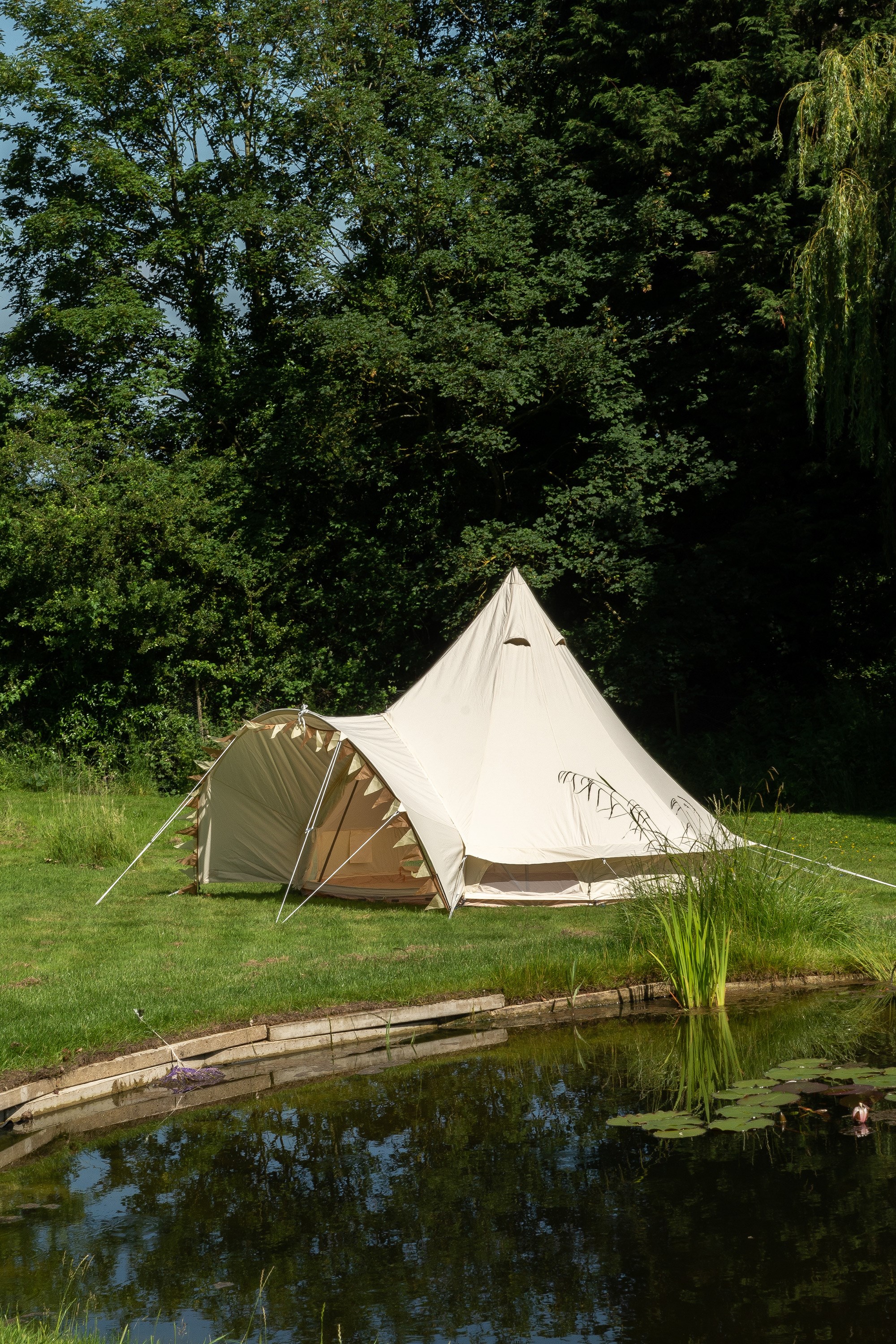 4M Cotton Canvas Canopy Bell Tent -