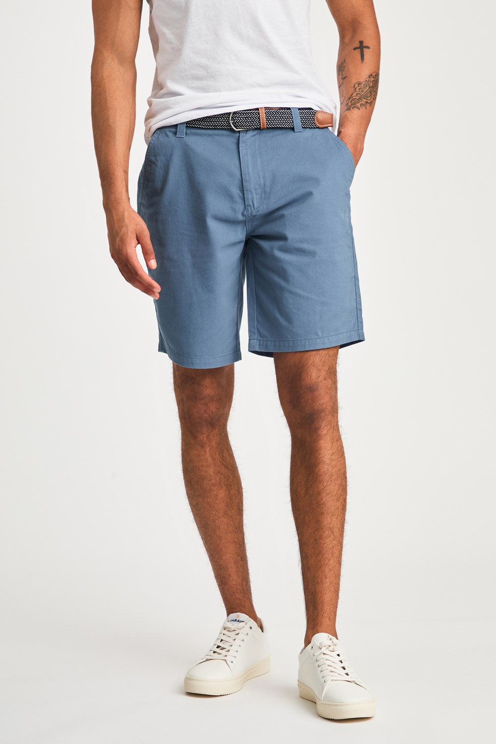 Cotton Mens Twill Short with Belt | Mountain Warehouse GB