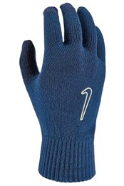 Mens Knitted Twisted Grip Gloves Blue Lemon