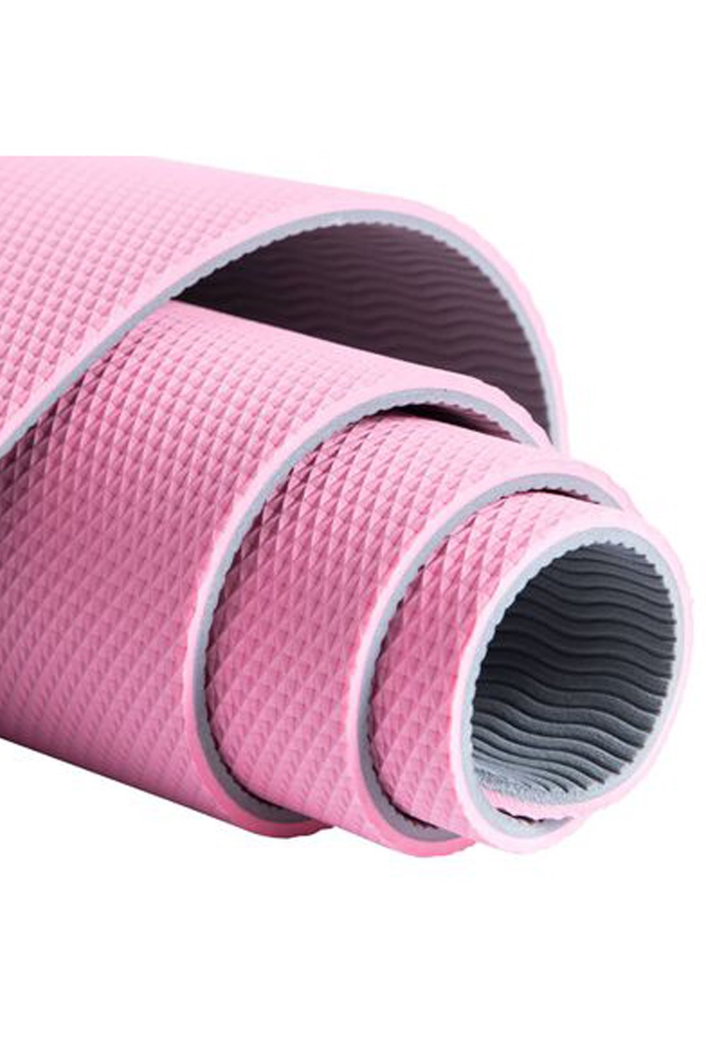 Future Way Non-Slip Yoga Mat w/ Carry Strap & Bag, Purple/Pink 72 x 24 x  1/4