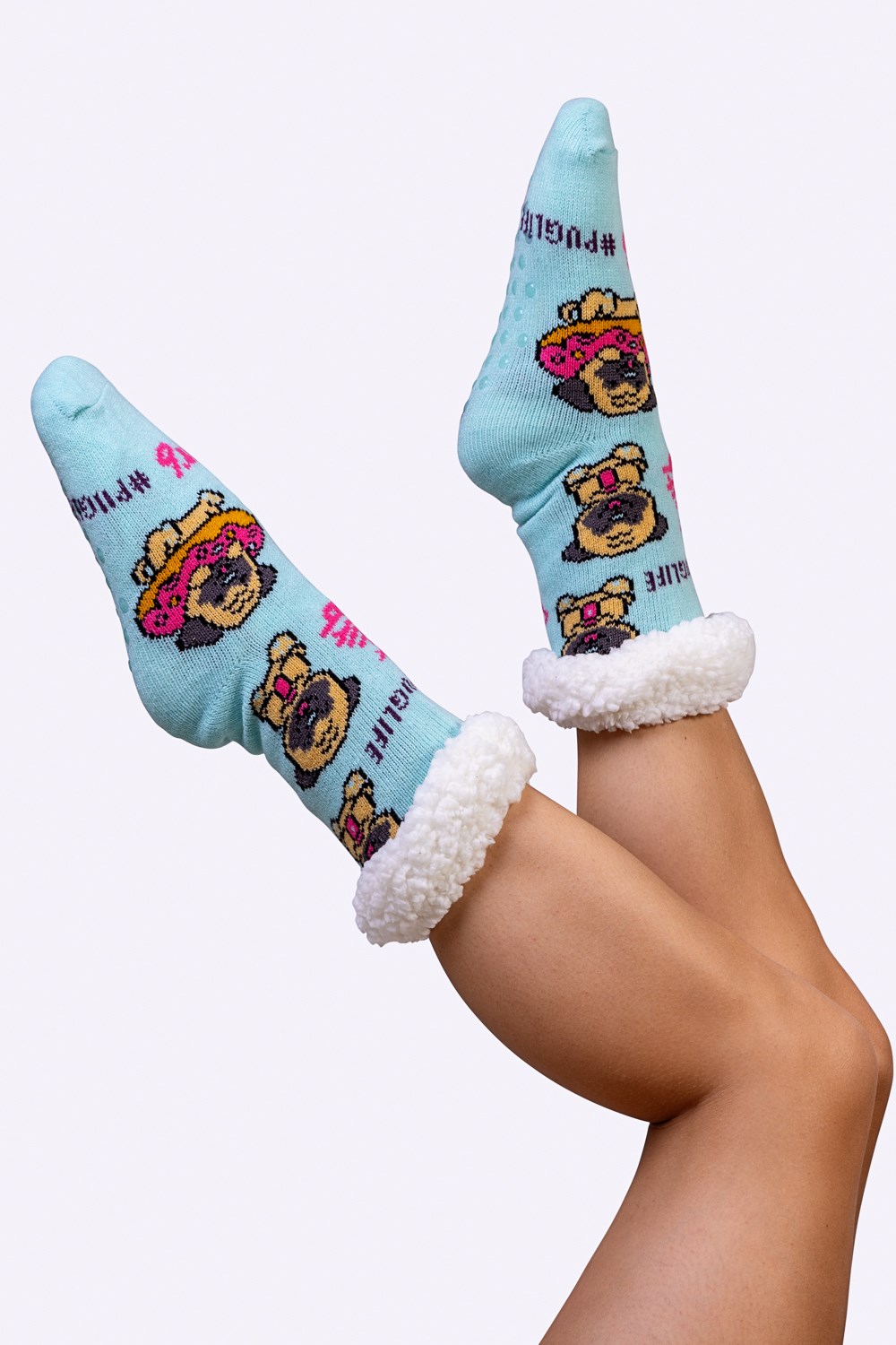 Womens Fluffy Slipper Socks -