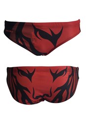Lion Mens Swimming Water Polo Briefs Red/Black