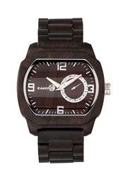 Scaly Bracelet Watch with Date Dark Brown