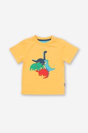Dino Play Baby/Kids Organic Cotton T-Shirt Yellow