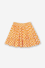Groovy Dot Kids Organic Cotton Skirt Yellow