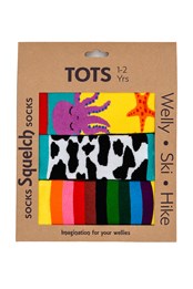 Toddlers Welly Socks Gift Box 3-Pack Multicoloured