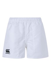 Kids Polyester Rugby Shorts White
