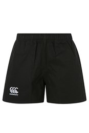 Kids Polyester Rugby Shorts Black