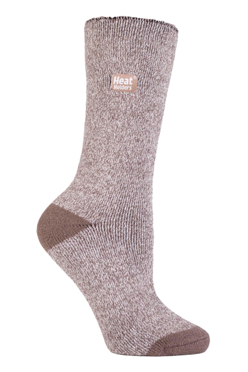 M6E0E3 Womens Lite Winter Plain Thermal Socks