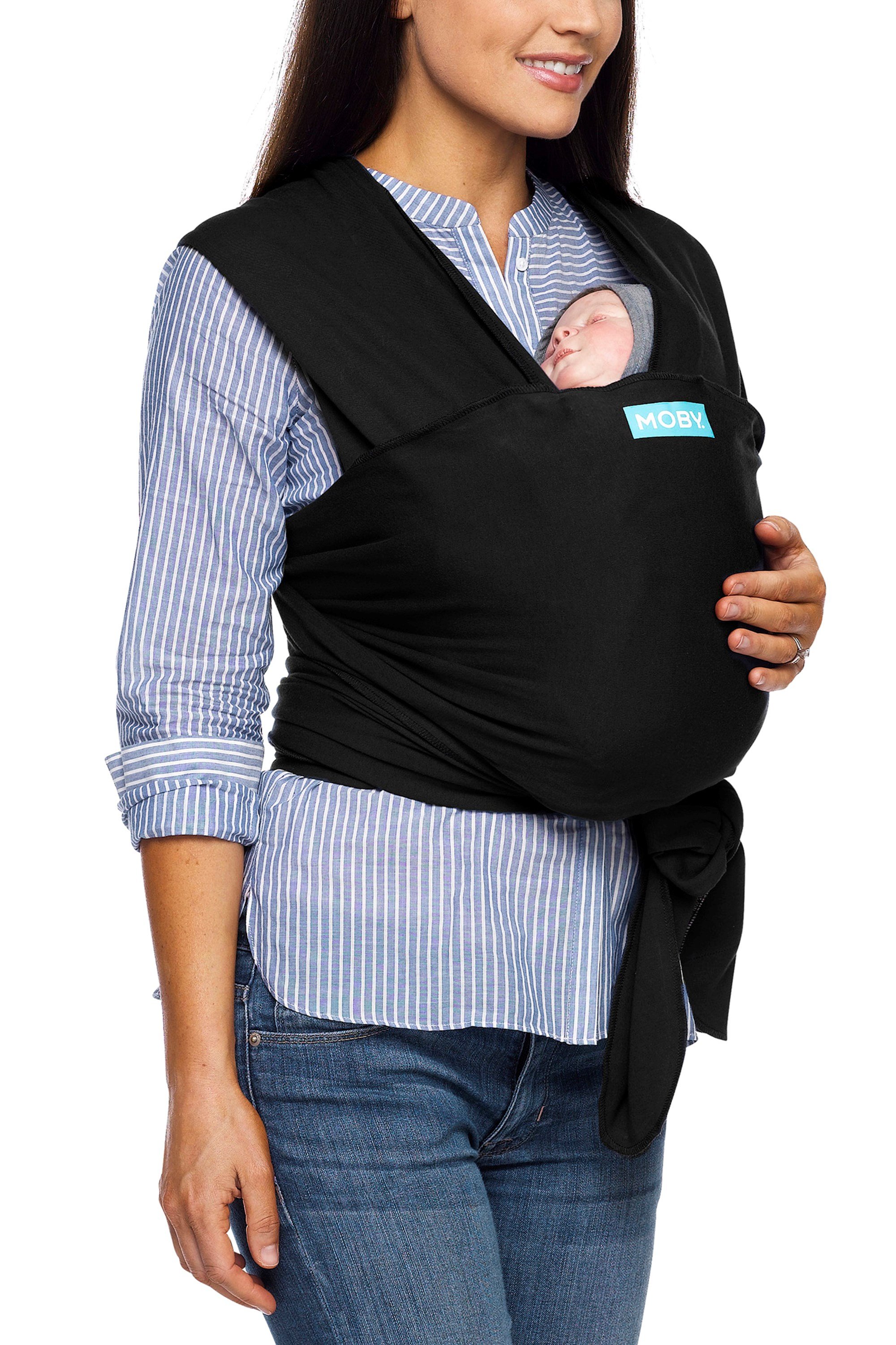 Black moby wrap baby carrier on sale