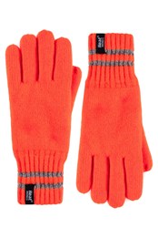 Mens Hi Vis Reflective Thermal Gloves Hi Vis Orange