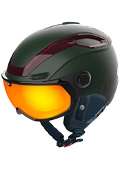 V-line Carbon Visor Snow Helmet Matte Forest/Phantom Fire