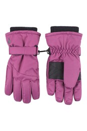 Girls Winter Fleece Lined Thermal Ski Snow Gloves Pink