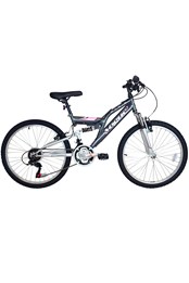 Basis Vogue 24" Junior Full Sus Mountain Bike Graphite/Pink