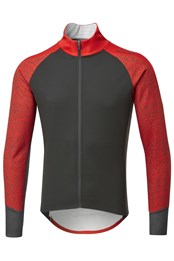 Endurance Mistral Mens Softshell Cycling Jacket Black/Red