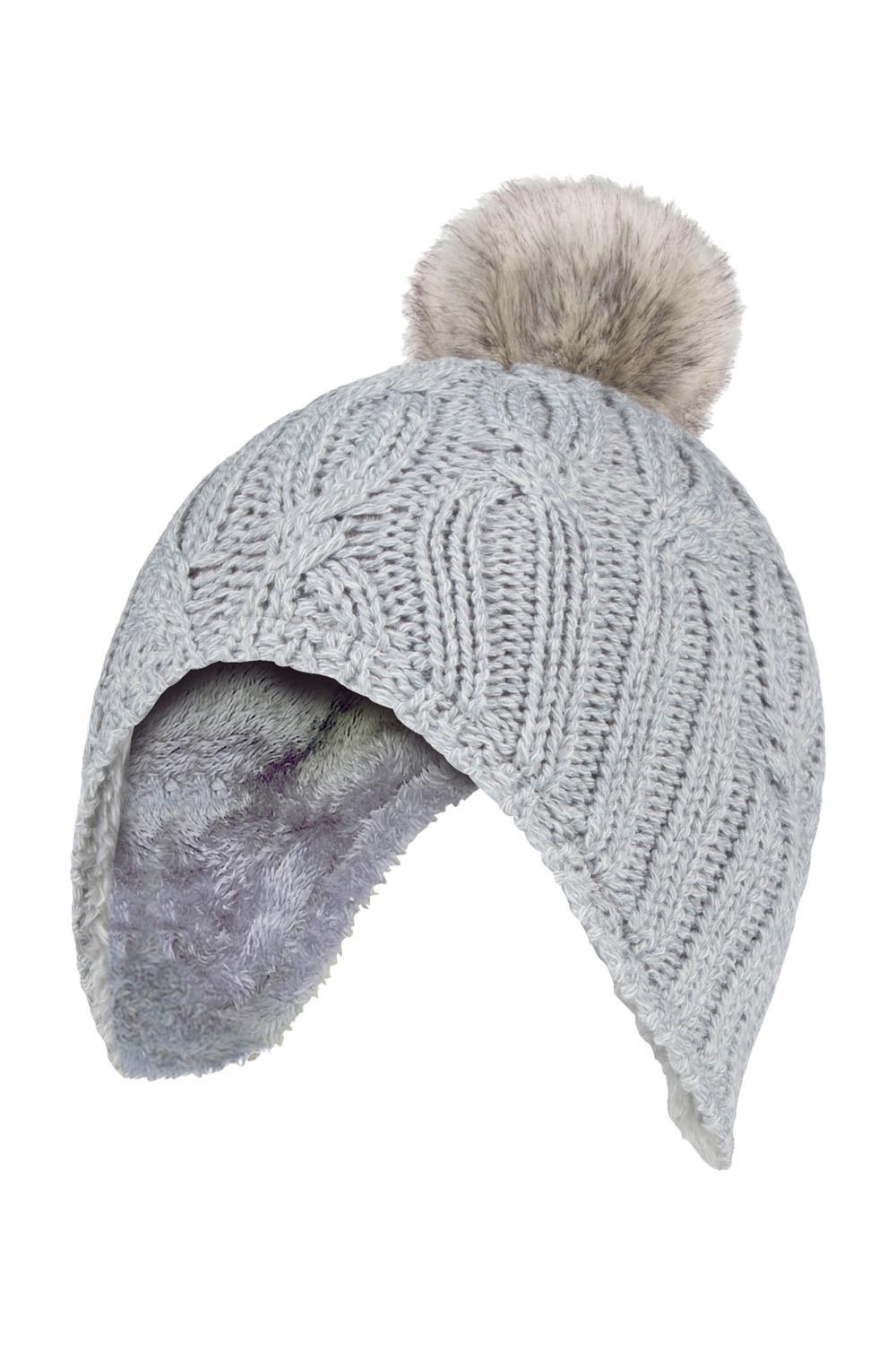 Kids Cable Knit Pom Pom Hat