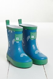 Kids Rainbow Colour Changing Wellies Royal Blue
