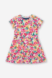 Peek-A-Pony Kids Organic Cotton Skater Dress Multi