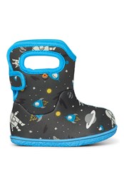 Spaceman Kids Waterproof Boots Dark Gray