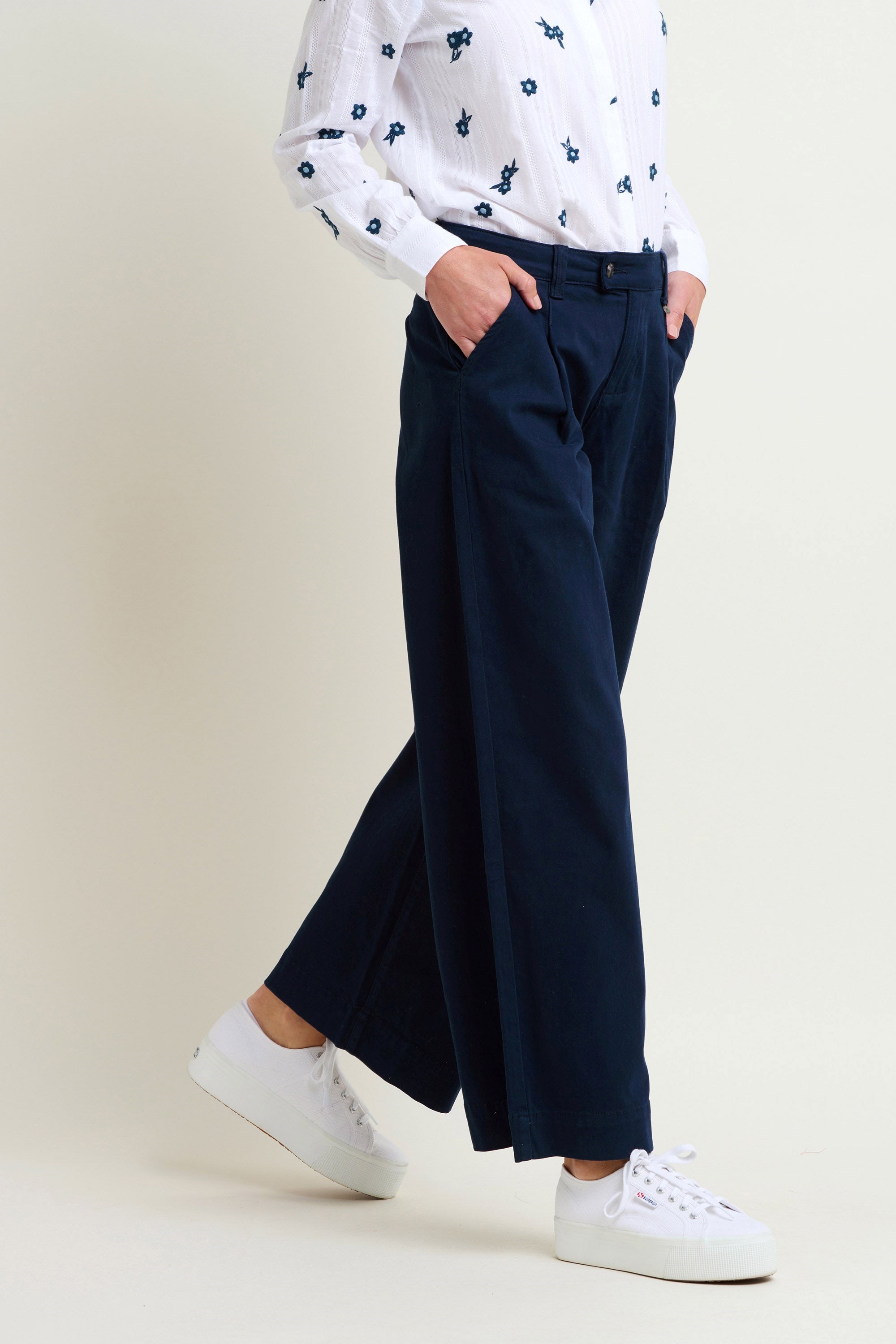 Womens Double Pleat Front Trousers