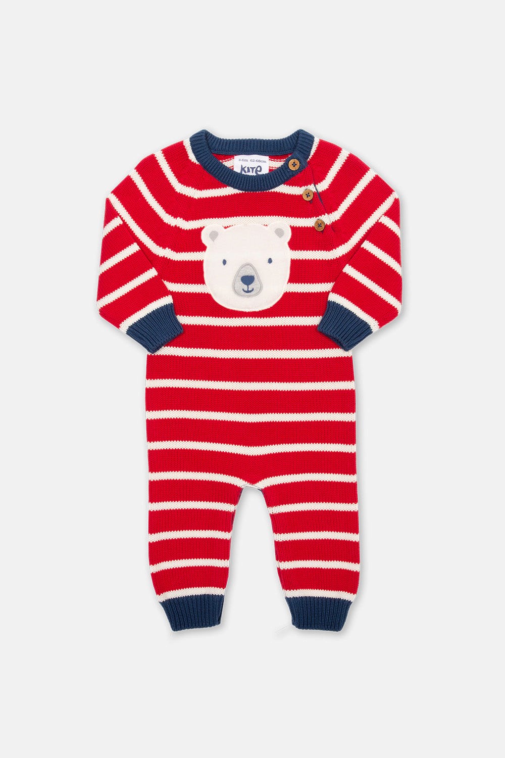 Mr Bear Baby Organic Cotton Knit Romper -
