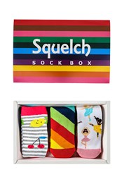 Set Of 3 Mini Welly Socks in a Gift Box