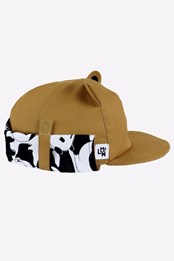 Kids Cub Sun Hat with Neck Flap Cinnamon
