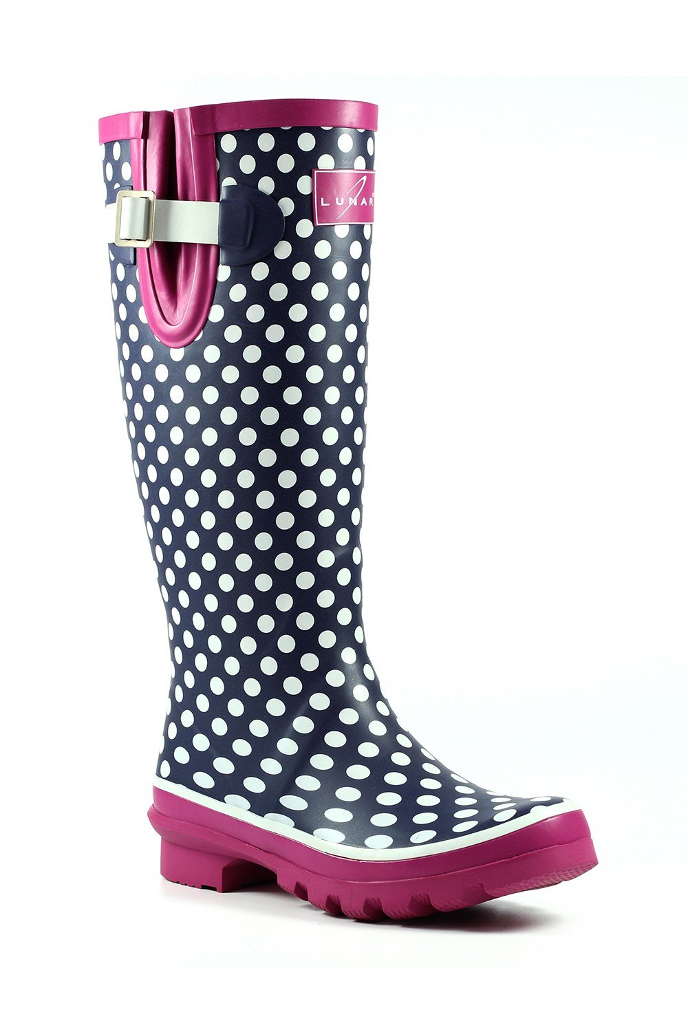 Womens Polka Dot Wellington Boots -