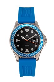 Freedive Strap Watch with Date Light Blue