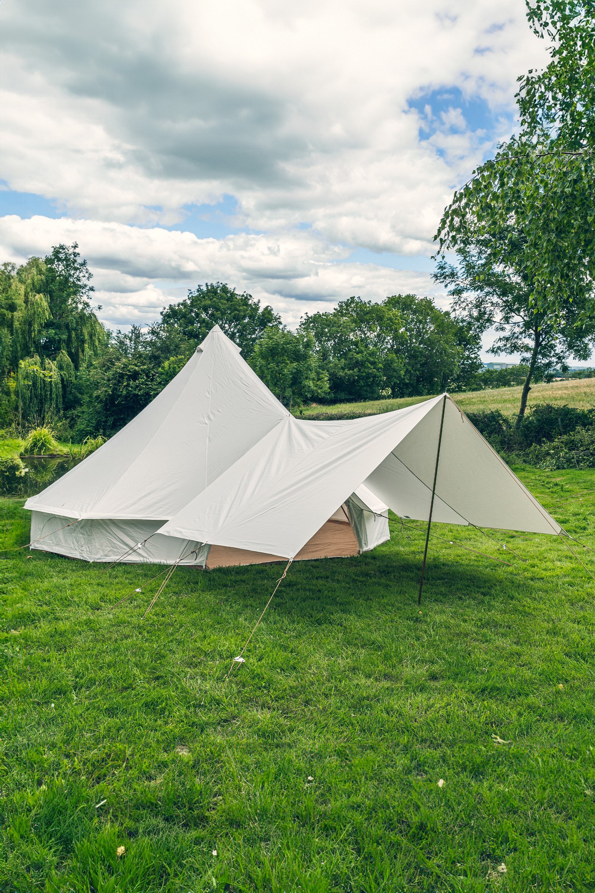 Canvas Bell Tent Awning 3. 6M X 2. 4M -