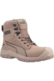 Conquest Leather Mens Safety Boots Stone