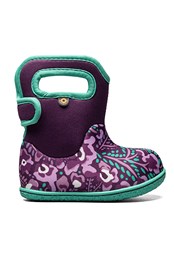 Flower Kids Waterproof Rain Boots Purple Multi
