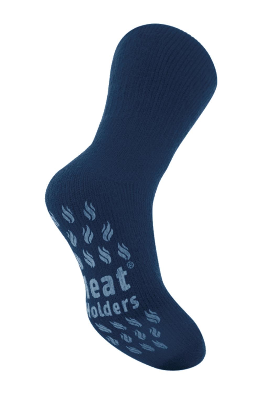 Mens Original Kolax Ankle Slipper Socks - Navy & Denim, Heat Holders