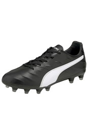 King Pro 21 Mens Leather Football Boots Black/White