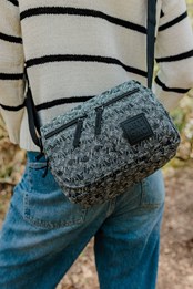 Multi Pocket Nylon Crossbody Bag Black