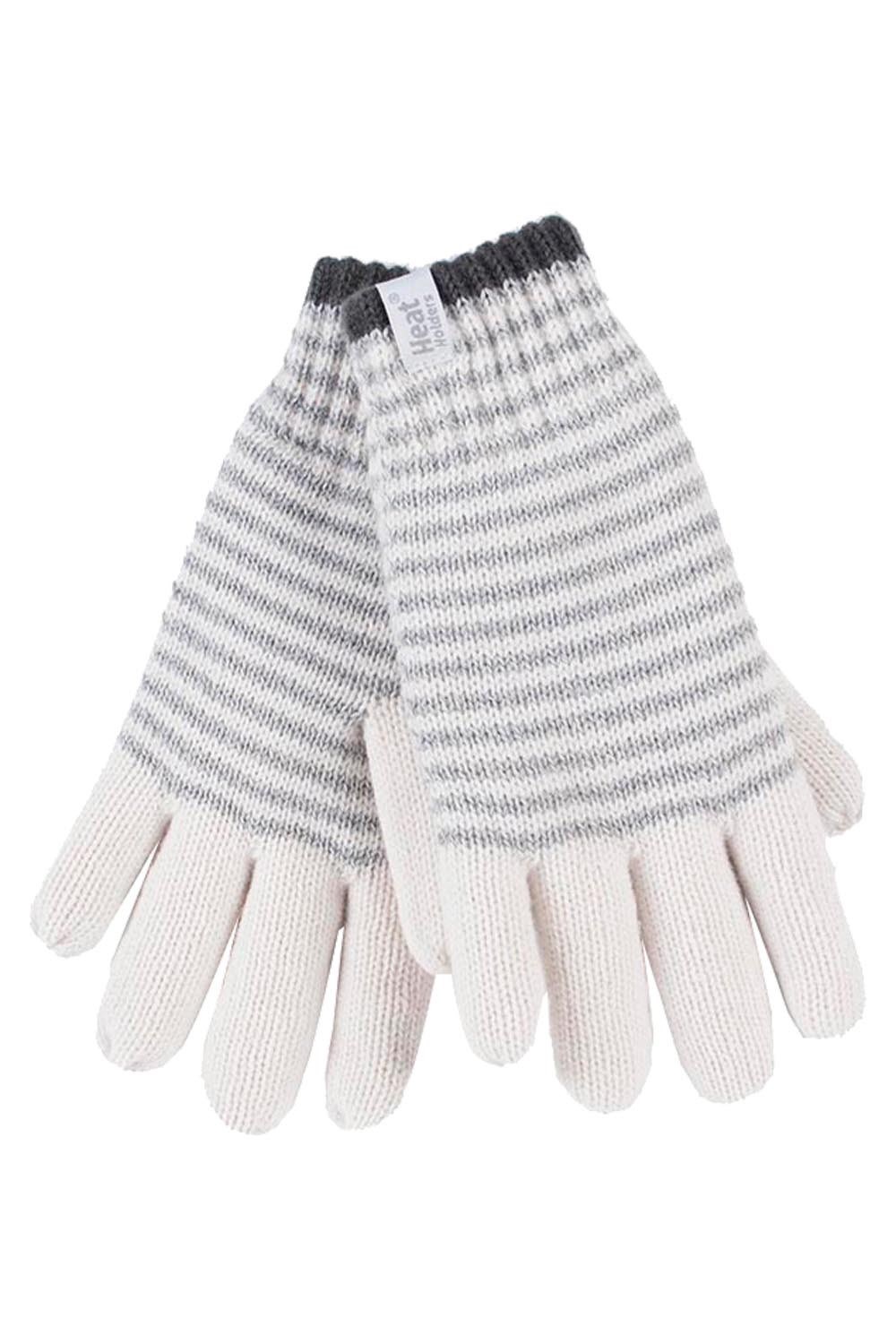 Womens Striped Thermal Gloves -