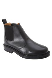 Mens Leather Chelsea Boots Black