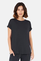 Downtime Womens Bamboo Lounge Top Storm