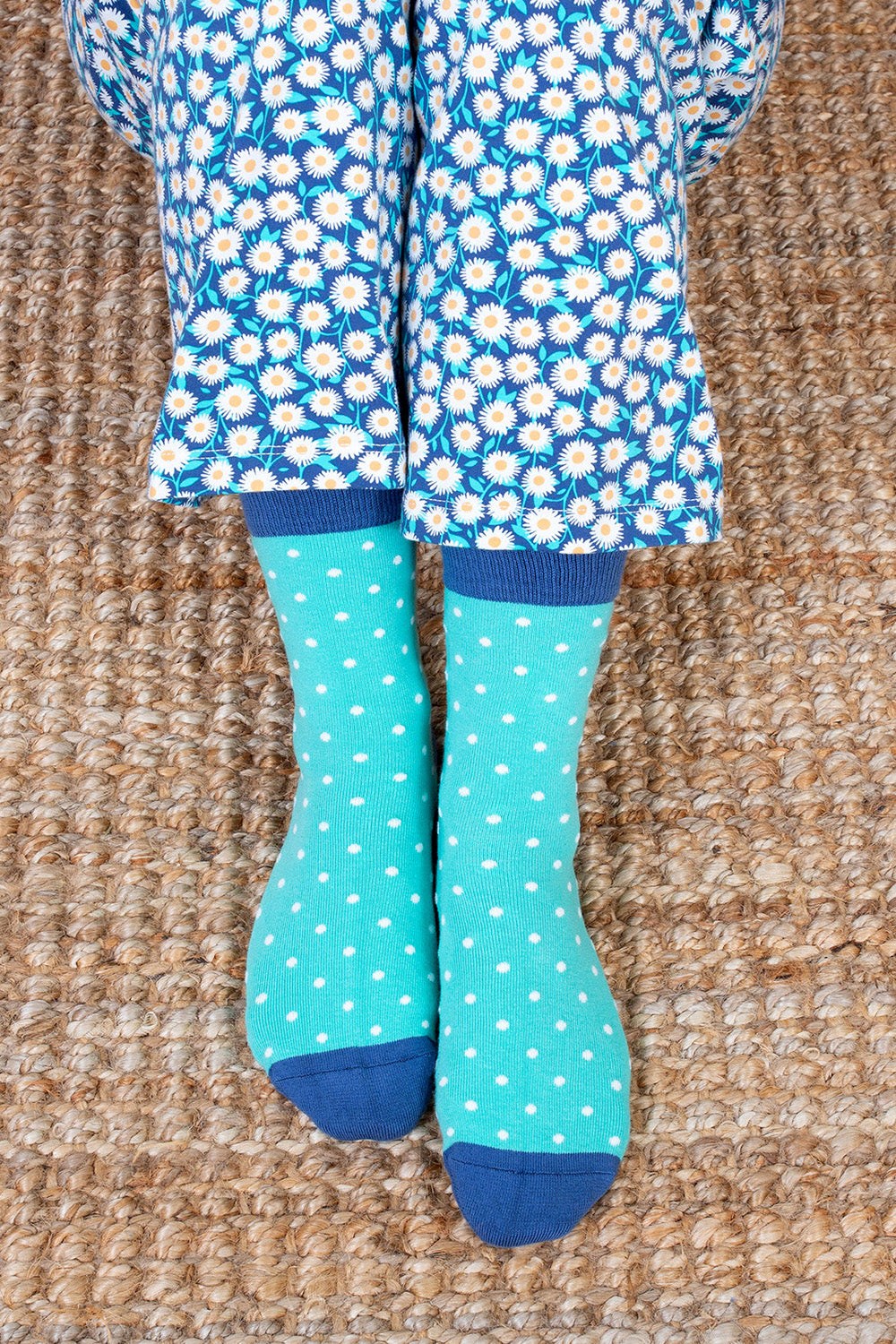 Womens Printed Calf Socks -
