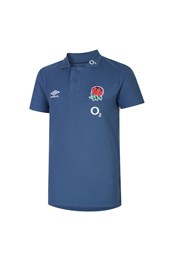 England Rugby 22/23 Kids Polo Shirt Ensign Blue