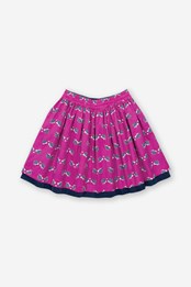 Hedgehog Heart Kids Reversible Skirt Navy