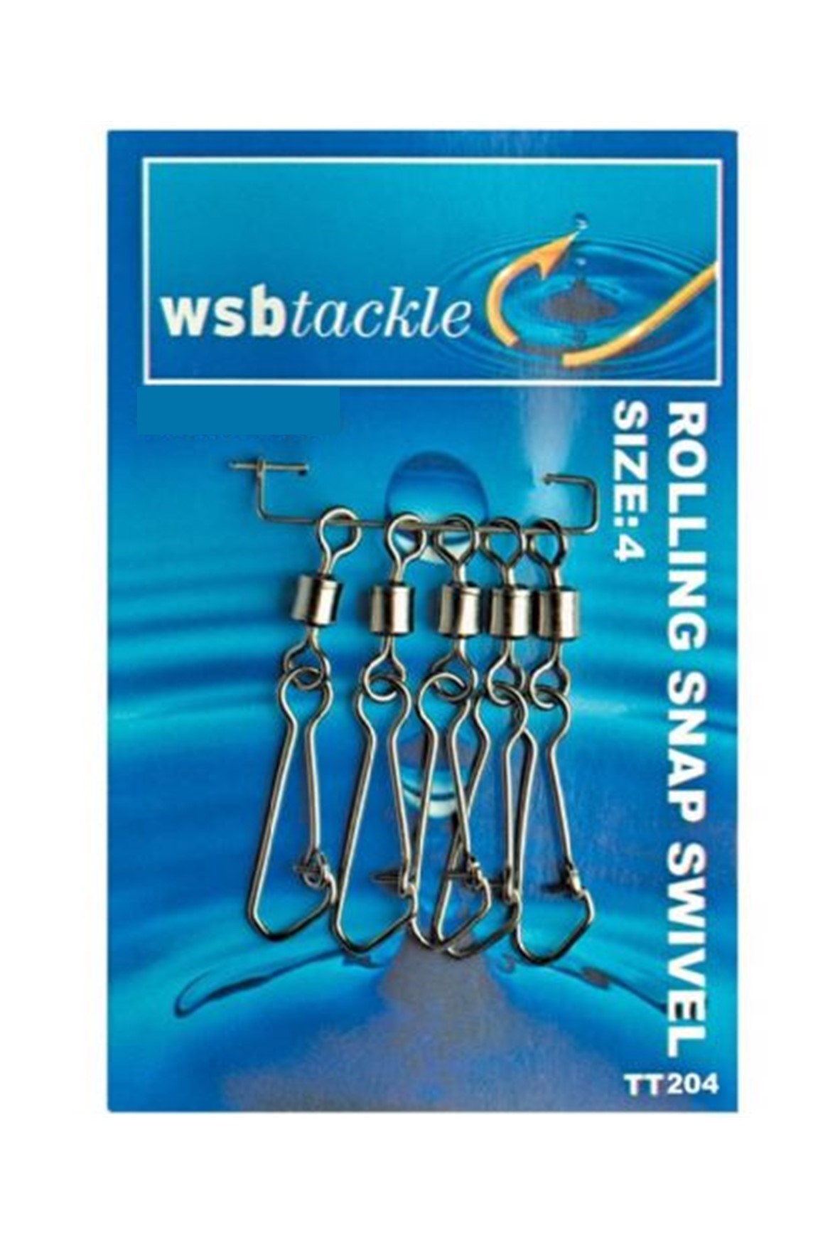 Rolling Snap Size 4 Fishing Swivel 5-Pack