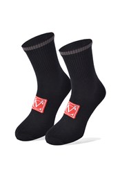 Winter Wool Mix Ankle Socks 3-Pack BLACK